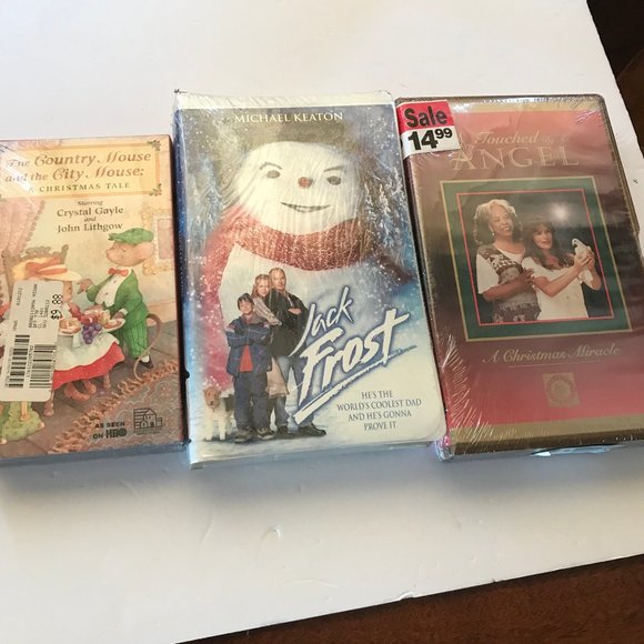 3 sealed vhs tapes- jack frost-touched by an angel- country mouse - Picture 1 of 4